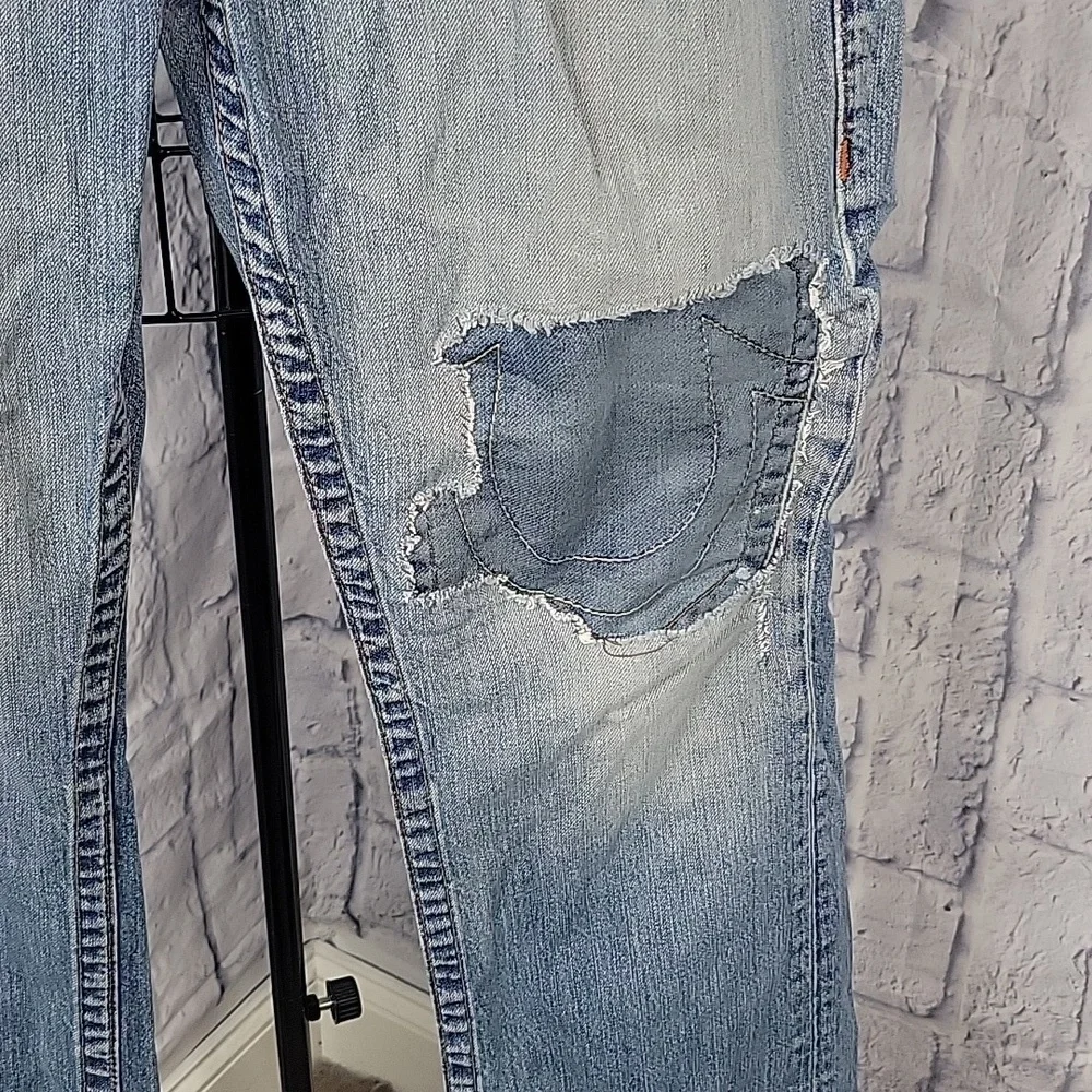 Y2K Rare True Religion Camo Flap Straight Flared Baggy Jeans‎ 34/32